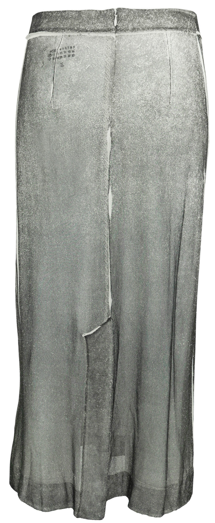 Maison Margiela Silk Serigraphic Print Skirt in Grey - Discounts on Maison Margiela at UAL
