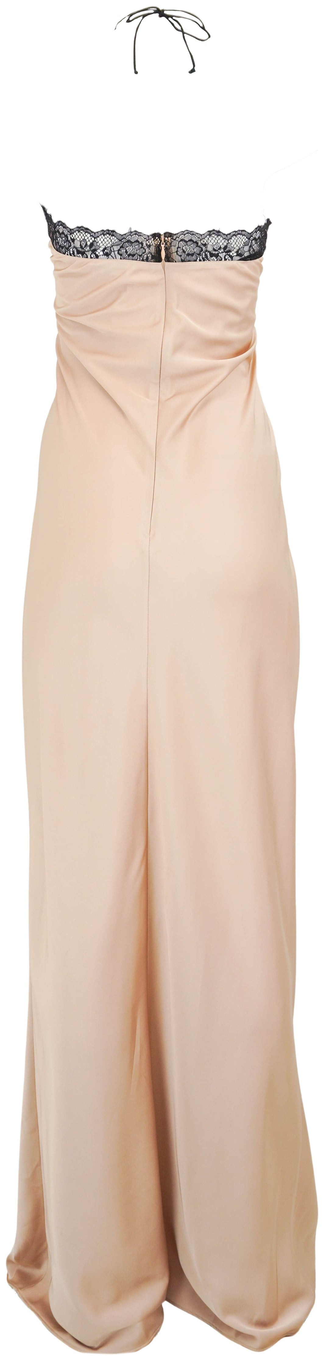 New Arrivals Halterneck Dress with Lace Detail  in Dusty Pink