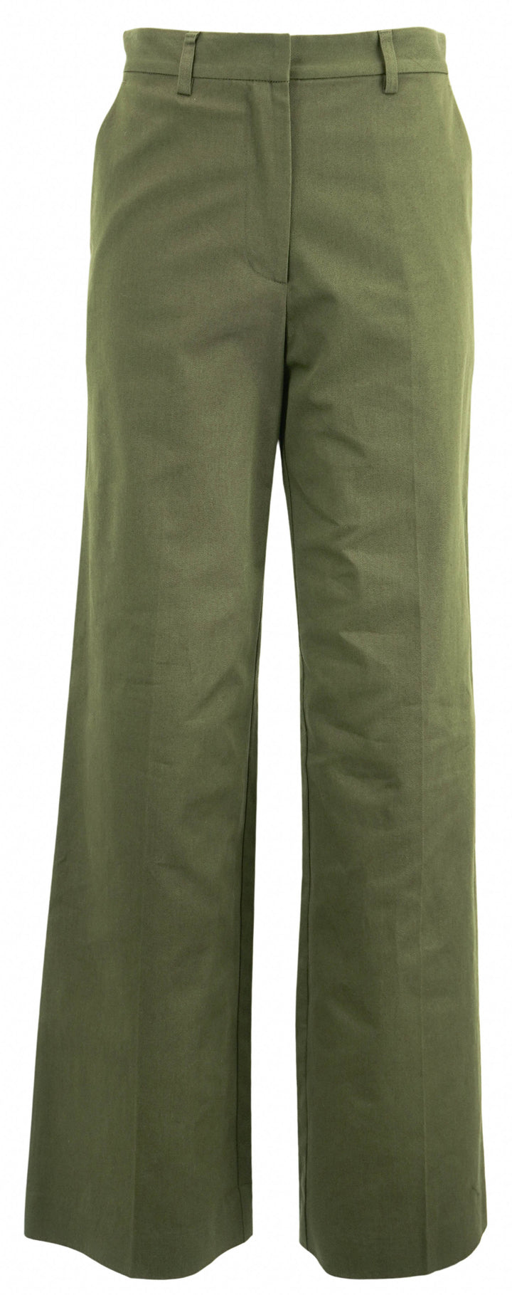 Matteau Straight Leg Trousers in Army Green - Discounts on Matteau at UAL