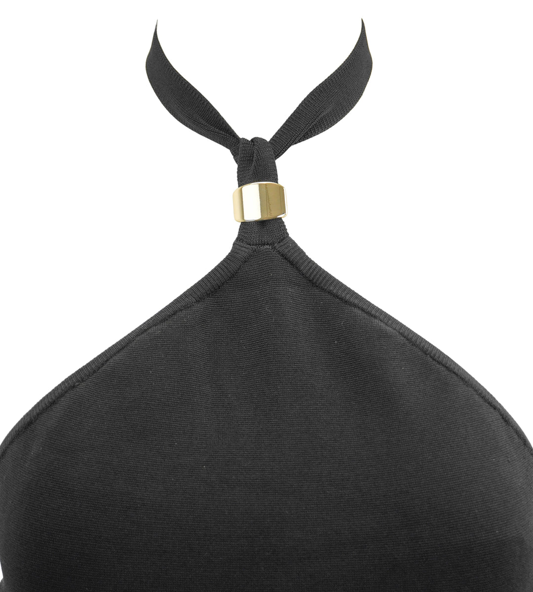Alice + Olivia Noe Knit Halterneck Dress in Black