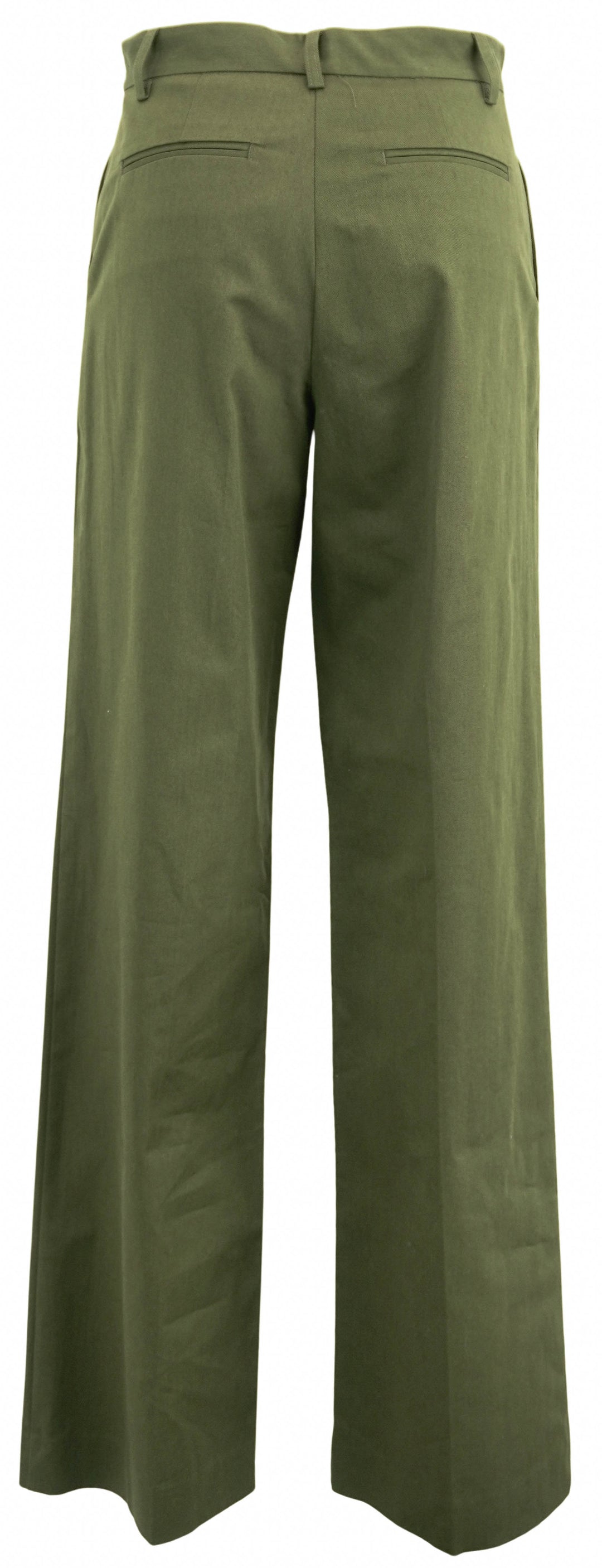 Matteau Straight Leg Trousers in Army Green - Discounts on Matteau at UAL