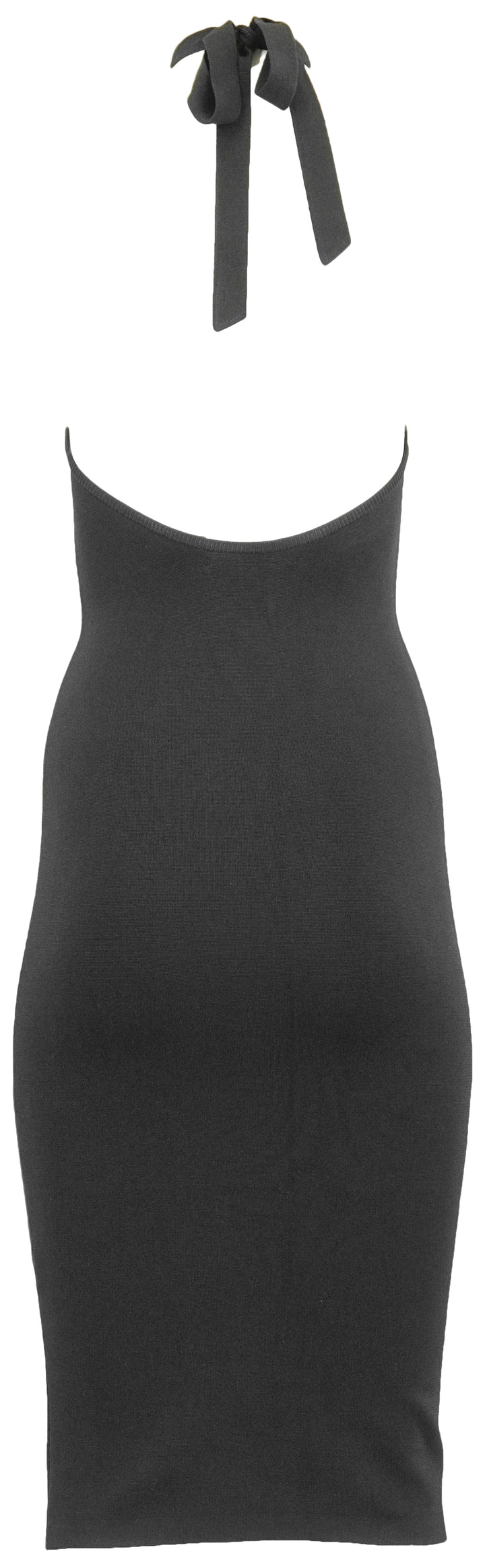 Alice + Olivia Noe Knit Halterneck Dress in Black