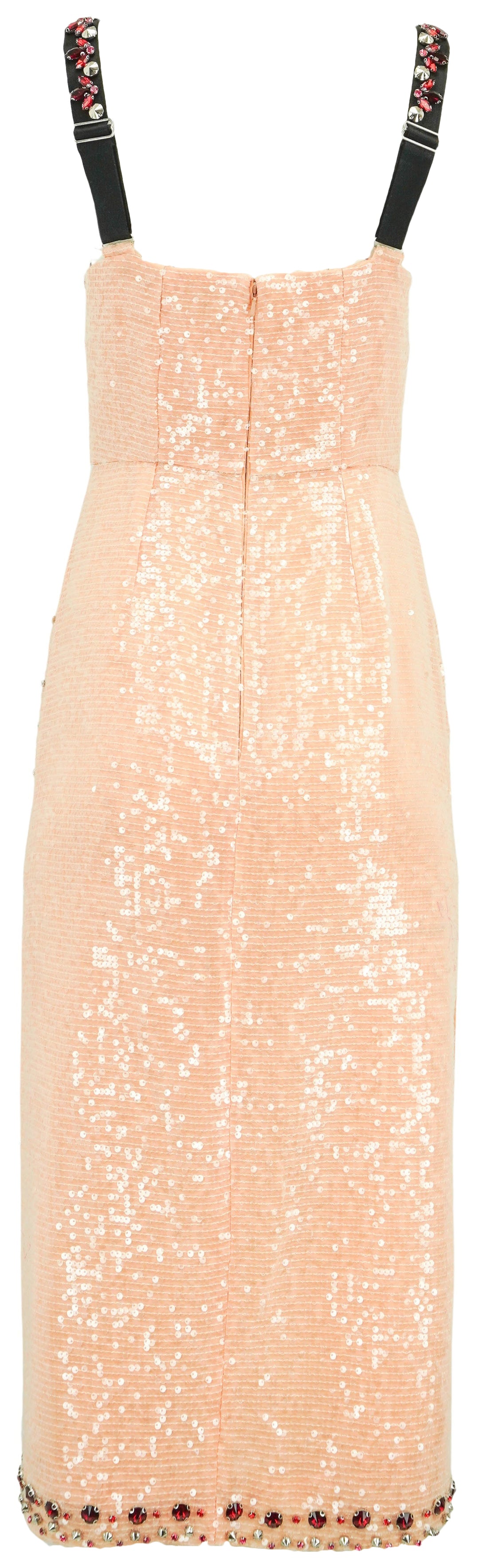 Erdem Embellished Dress in Peach