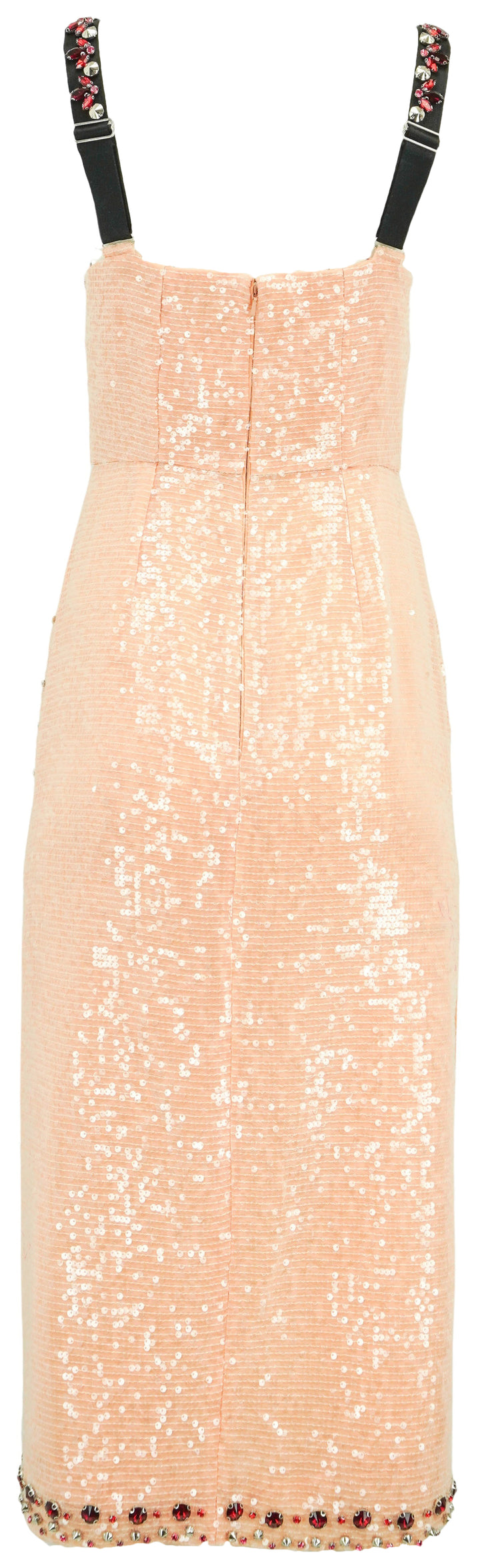 Erdem Embellished Dress in Peach
