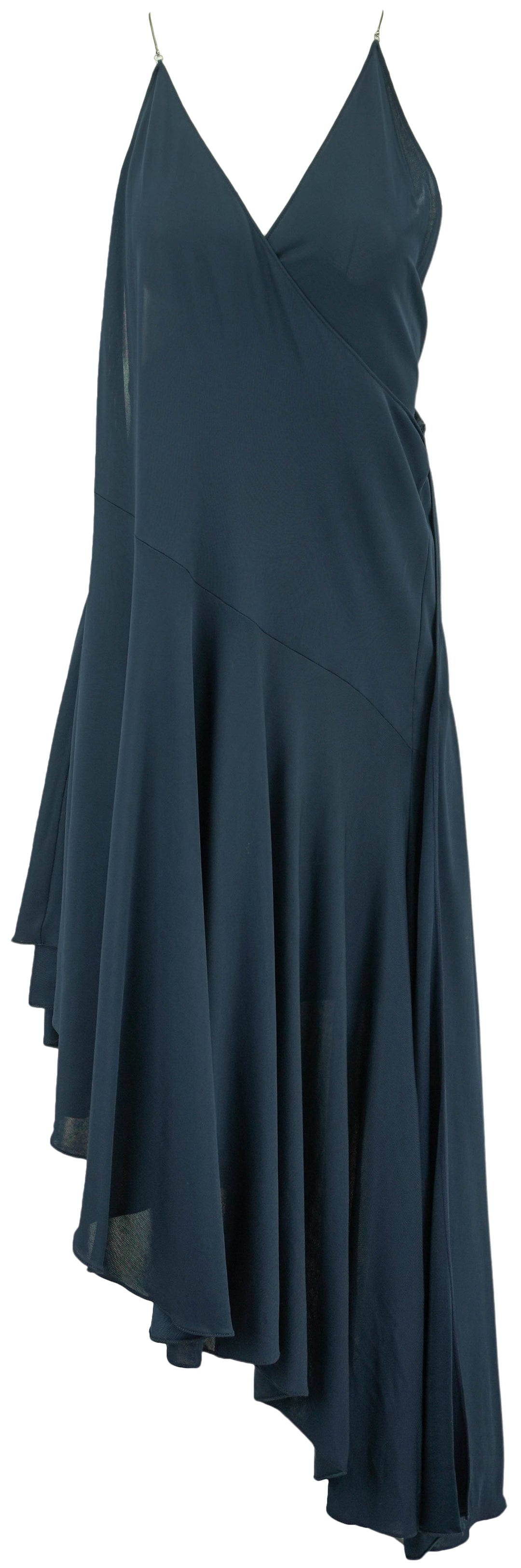 Alaïa Asymmetrical Dress in Encre - Discounts on Alaïa at UAL