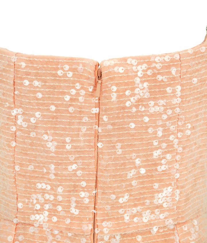 Erdem Embellished Dress in Peach