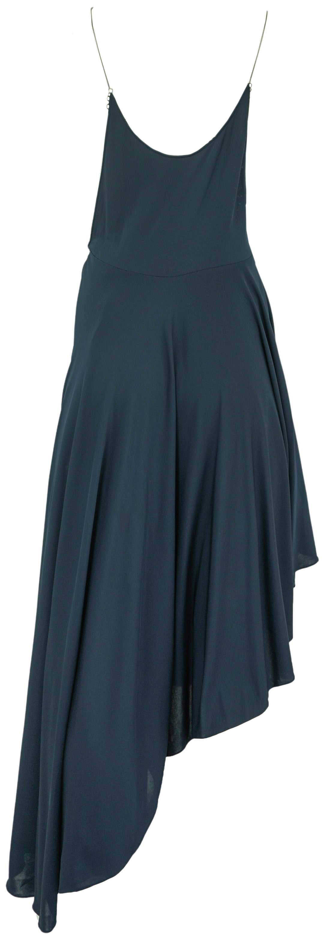 Alaïa Asymmetrical Dress in Encre - Discounts on Alaïa at UAL