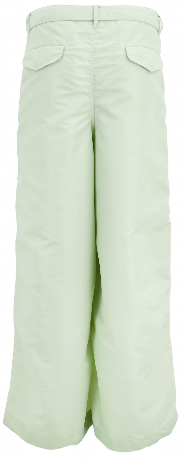 Sacai Nylon Wide Leg Pants in Light Mint - Discounts on Sacai at UAL