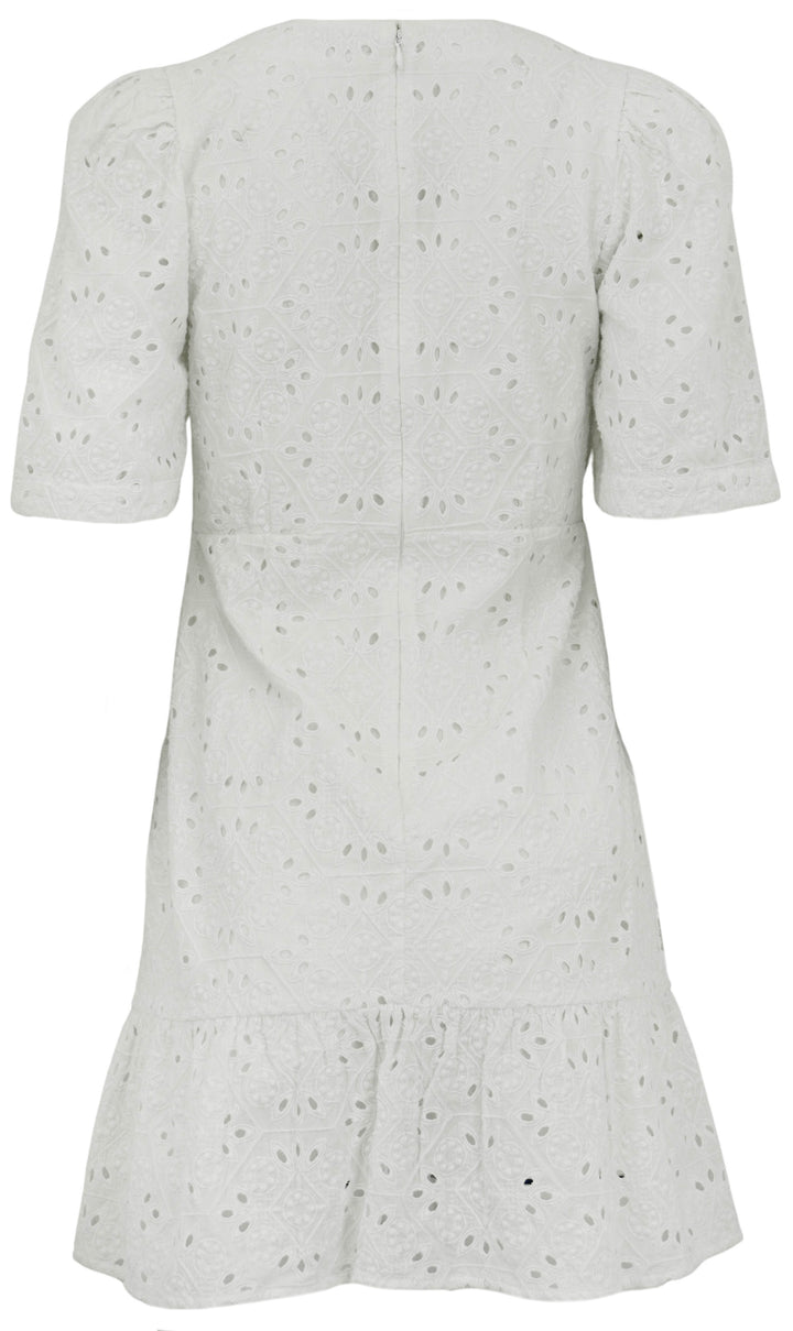 Rhode Eyelet Mini Dress in White - Discounts on Rhode at UAL