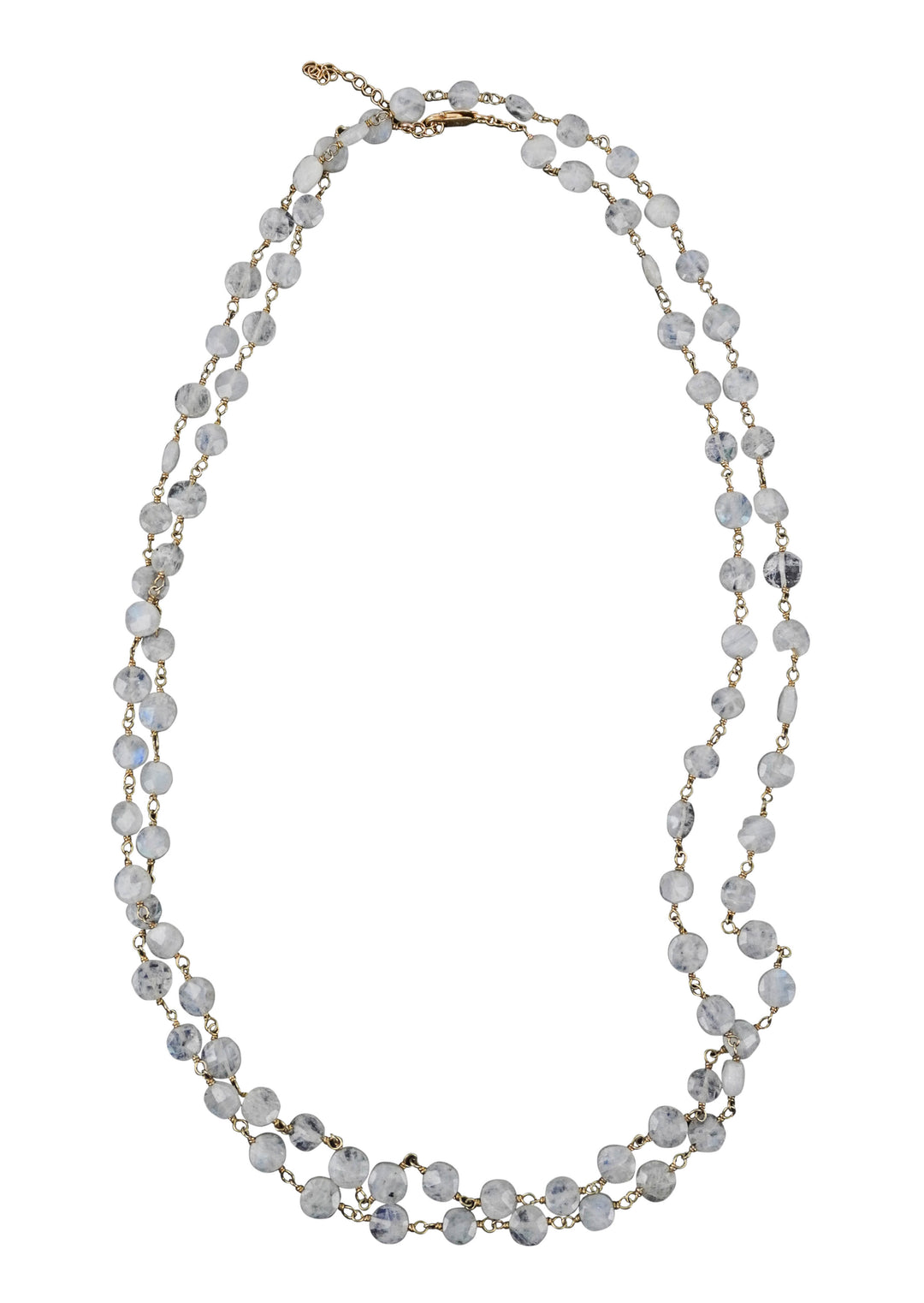 Ela Rae Diana Coin Necklace in Rainbow Moonstone - Discounts on Ela Rae at UAL