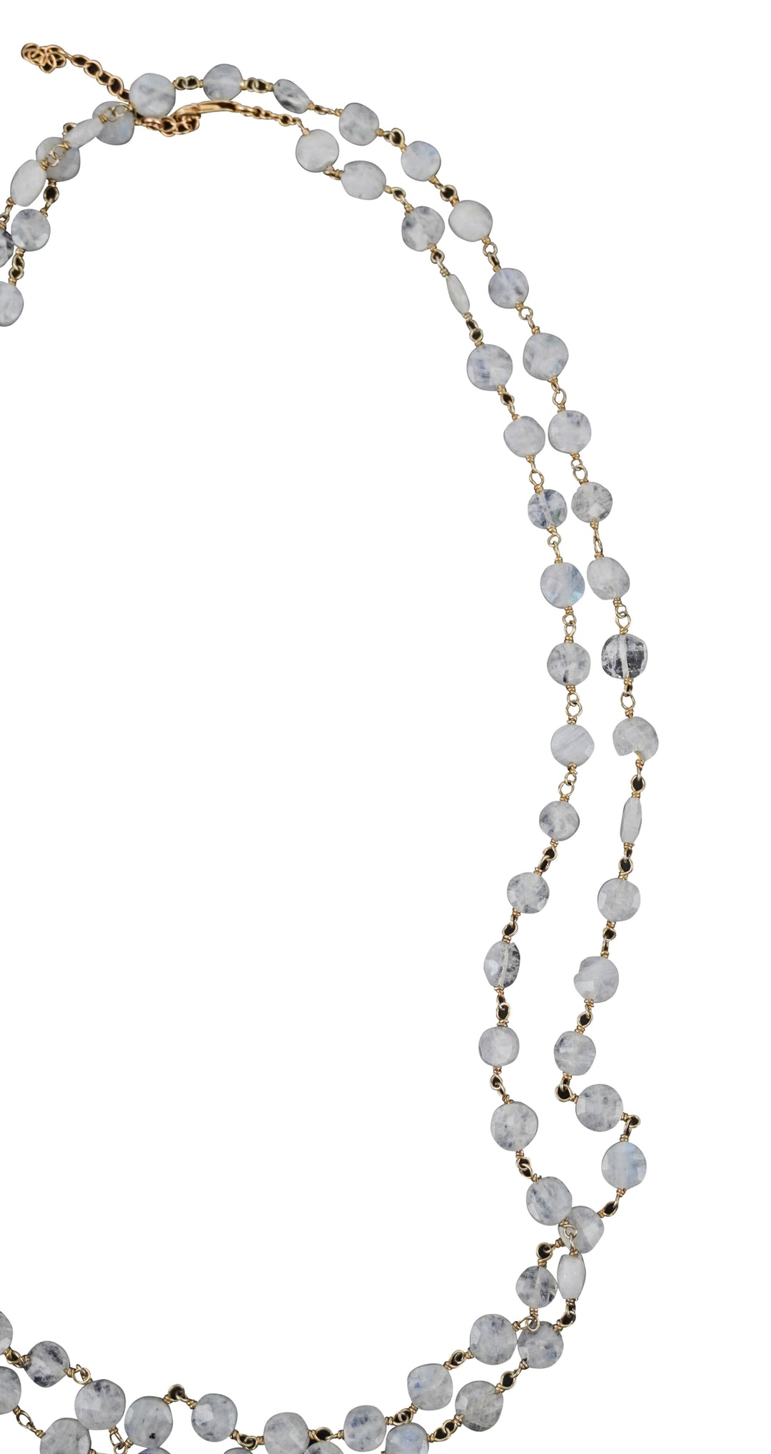 Ela Rae Diana Coin Necklace in Rainbow Moonstone - Discounts on Ela Rae at UAL