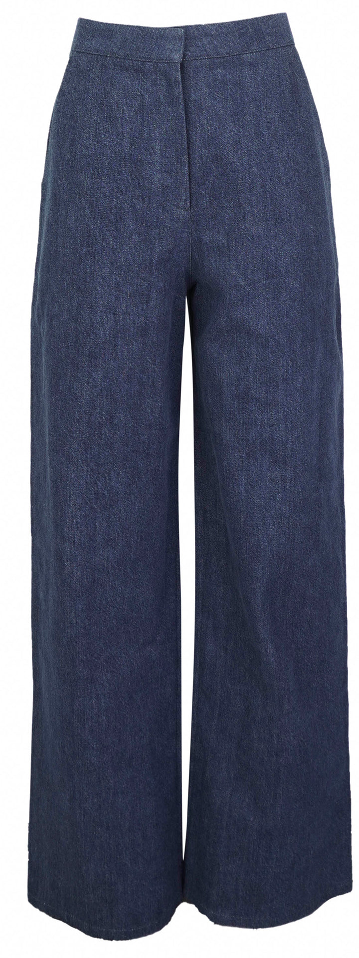 Fforme High Rise Denim Trousers in Dark Blue