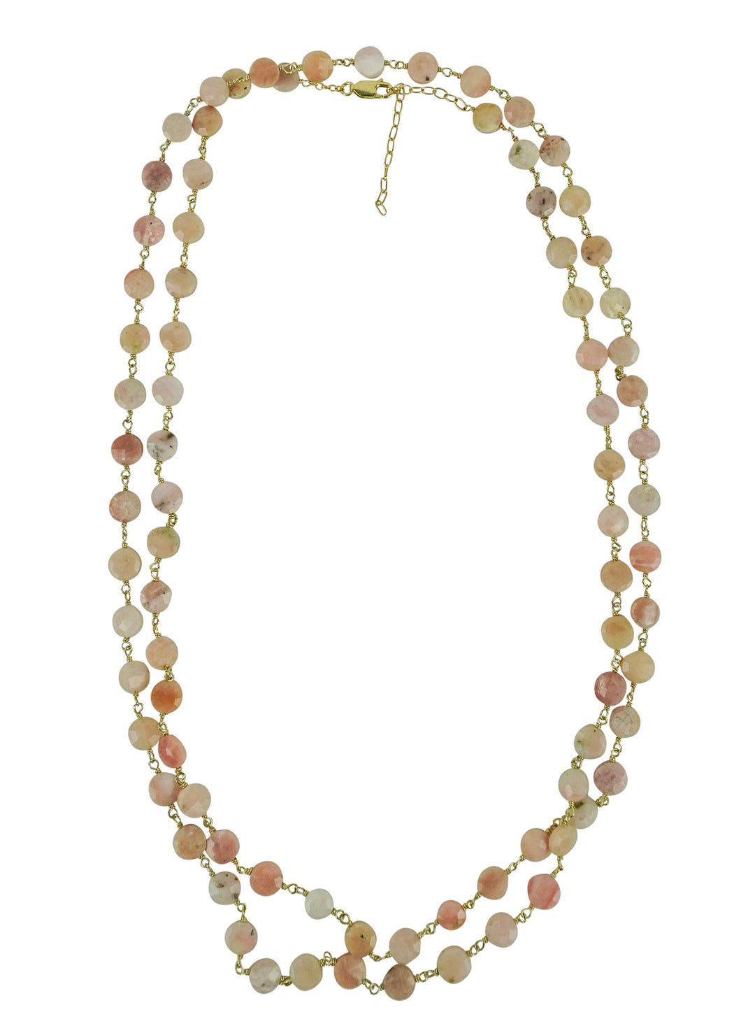 Ela Rae Diana Coin Necklace in Pink Opal - Discounts on Ela Rae at UAL