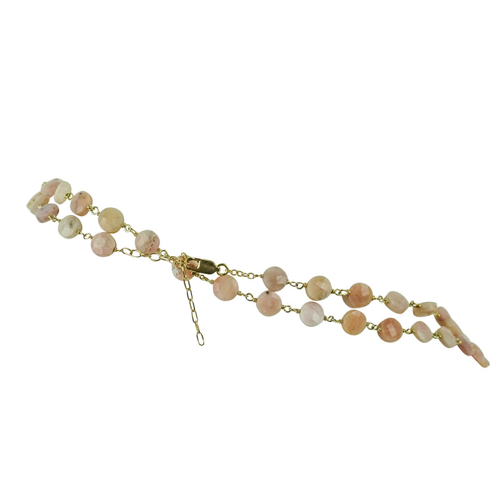 Ela Rae Diana Coin Necklace in Pink Opal - Discounts on Ela Rae at UAL
