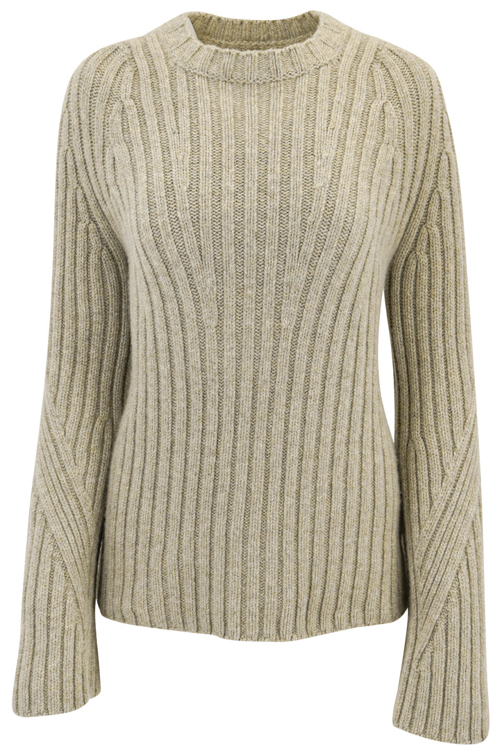 Khaite Calvin Ribbed Sweater in Sepia