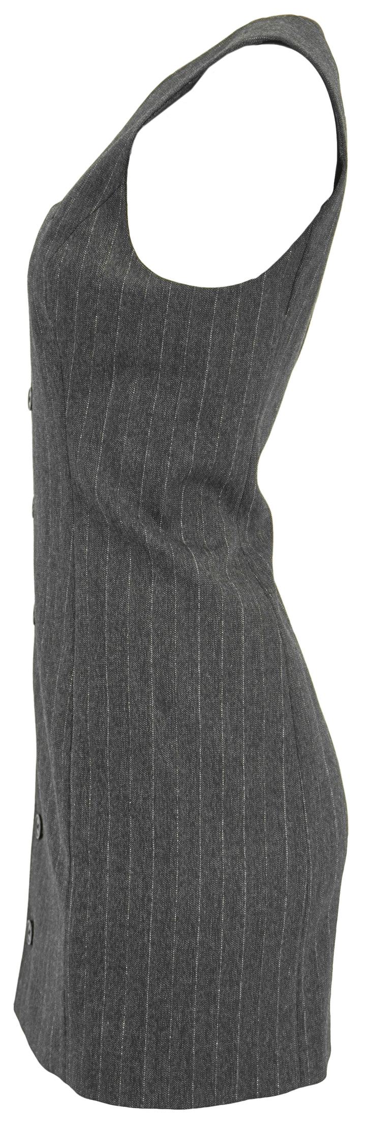 Frame Metallic Pinstriped Mini Dress in Grey