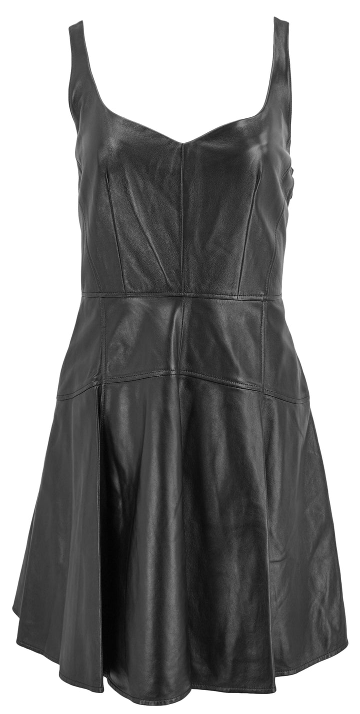 Ulla Johnson Thais Leather Dress in Black