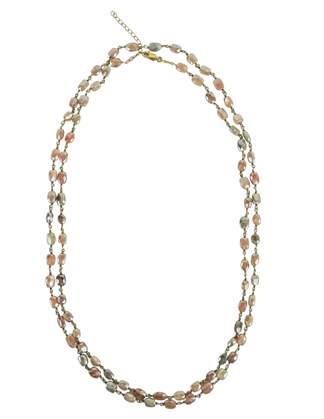 Ela Rae Nuggets Necklace in Pink Opal - Discounts on Ela Rae at UAL