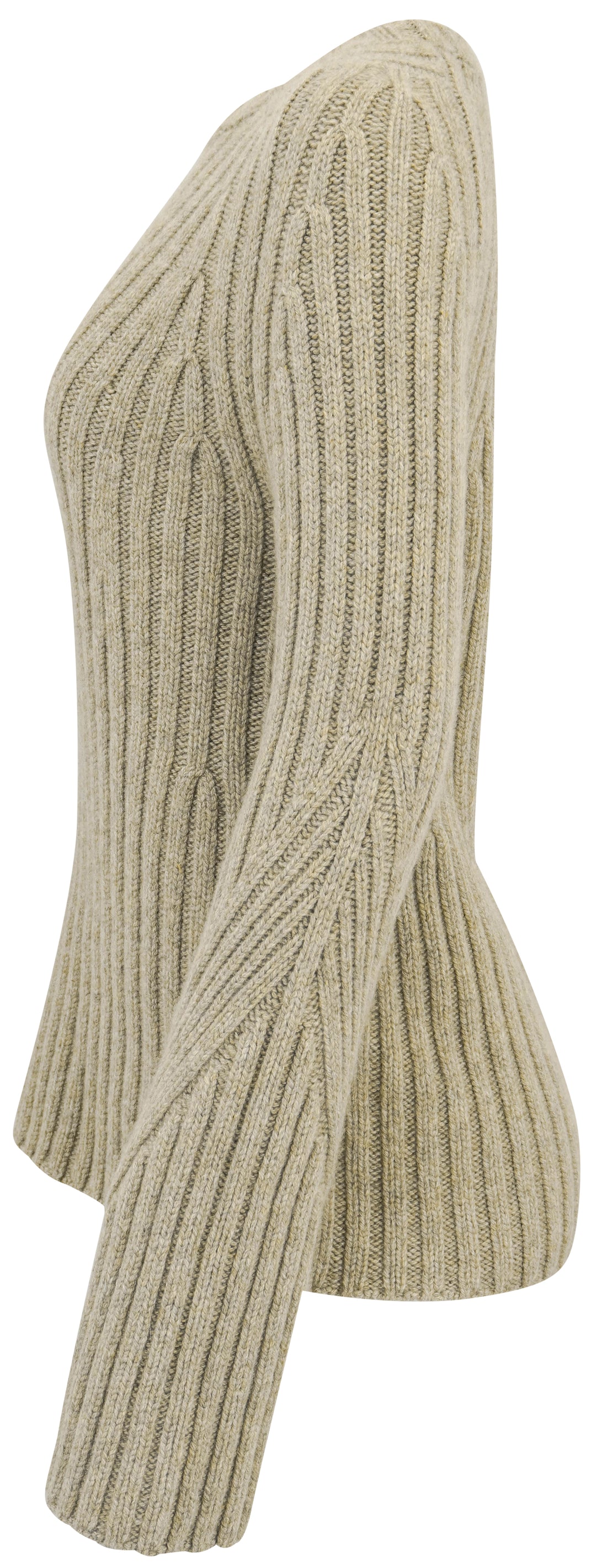 Khaite Calvin Ribbed Sweater in Sepia