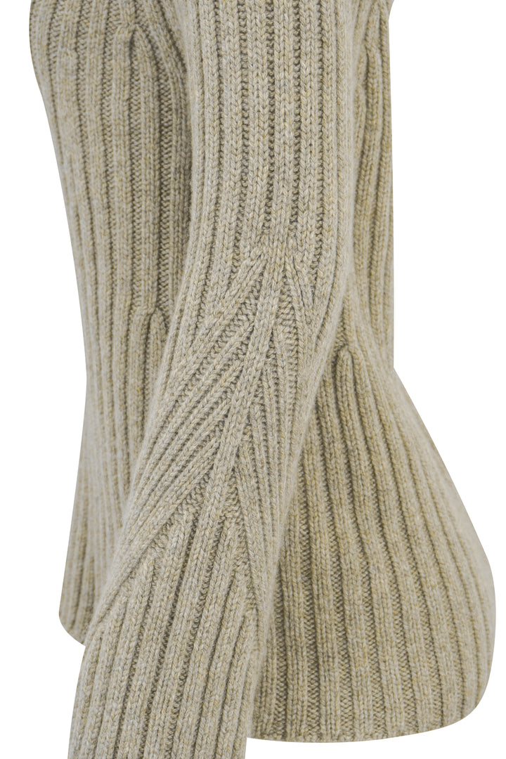 Khaite Calvin Ribbed Sweater in Sepia