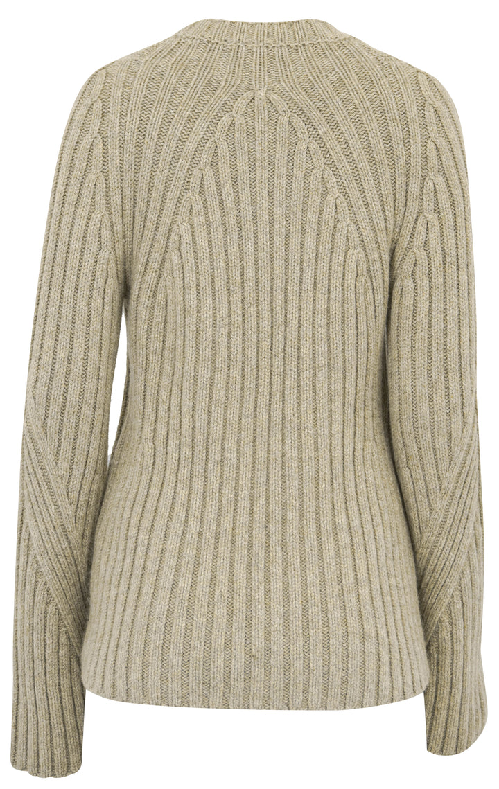 Khaite Calvin Ribbed Sweater in Sepia