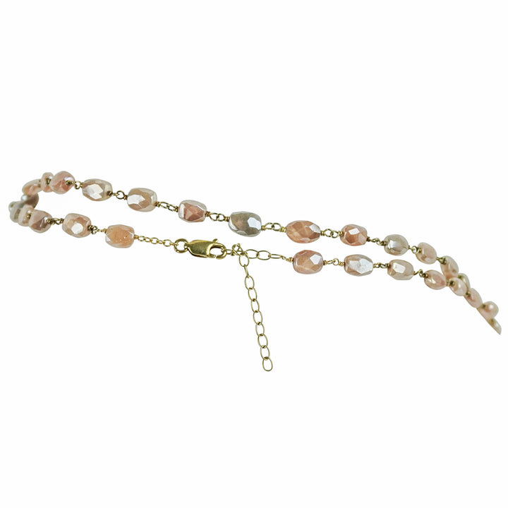 Ela Rae Nuggets Necklace in Pink Opal - Discounts on Ela Rae at UAL