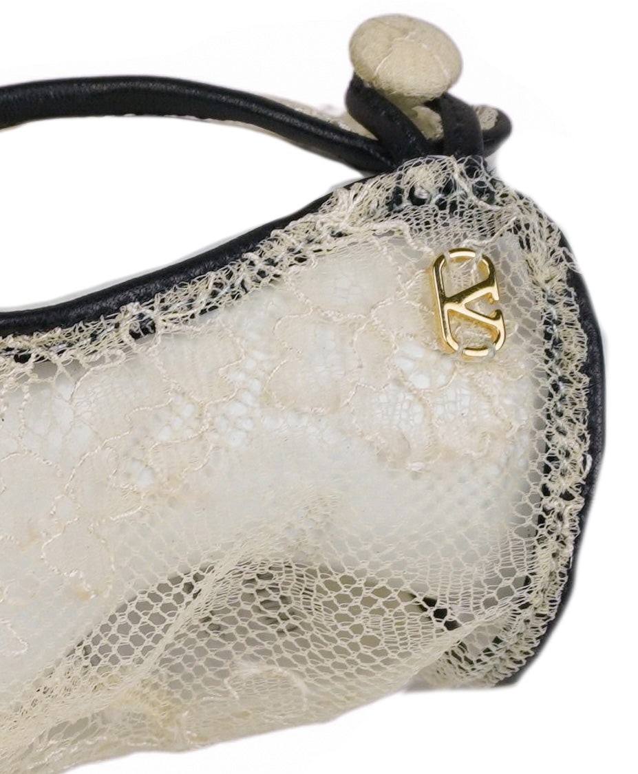 Valentino Lace Biker Gloves in Burro - Discounts on Valentino at UAL