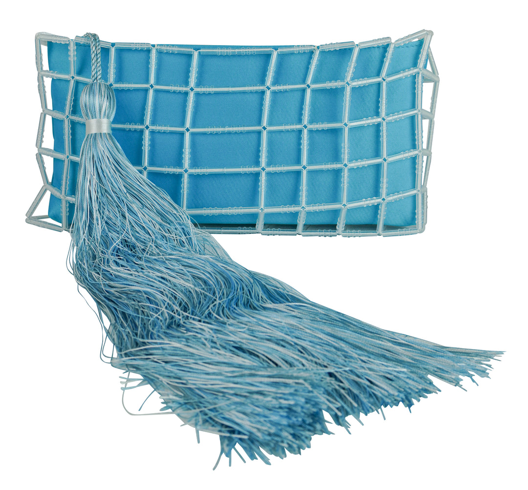 Carolina Santo Domingo Stella Clutch in Blue - Discounts on Carolina Santo Domingo at UAL