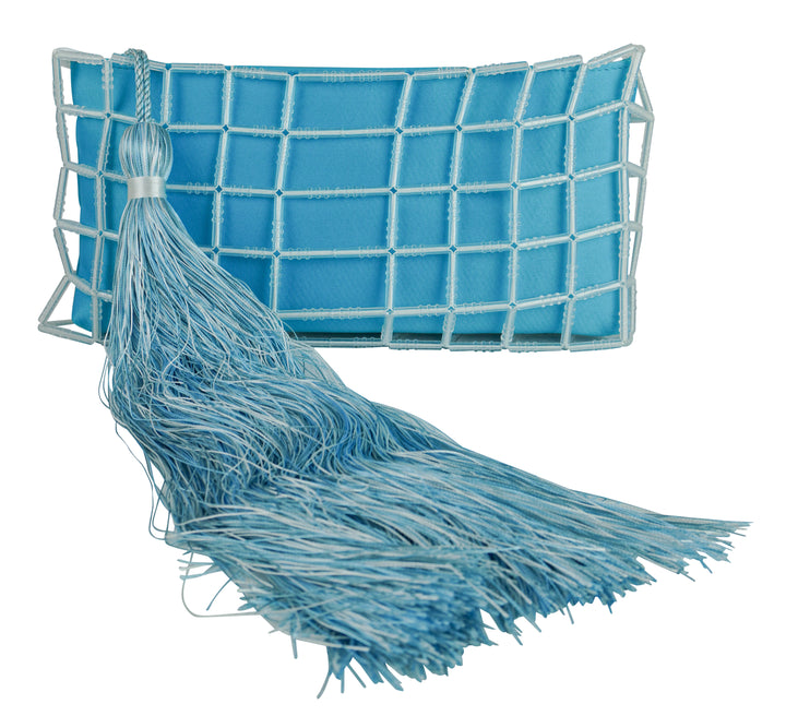 Carolina Santo Domingo Stella Clutch in Blue - Discounts on Carolina Santo Domingo at UAL