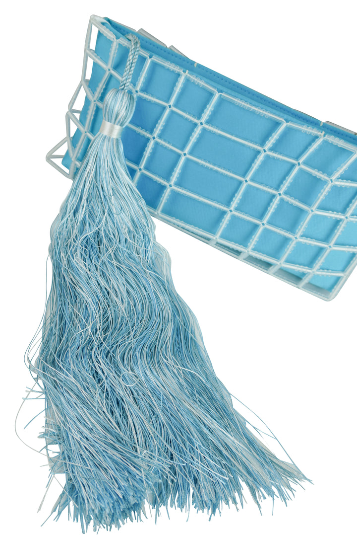 Carolina Santo Domingo Stella Clutch in Blue - Discounts on Carolina Santo Domingo at UAL