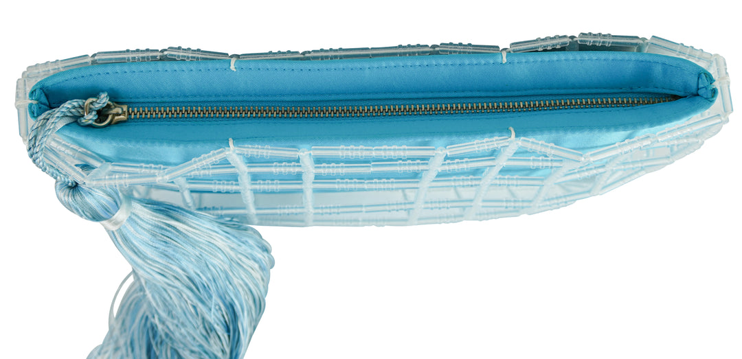 Carolina Santo Domingo Stella Clutch in Blue - Discounts on Carolina Santo Domingo at UAL