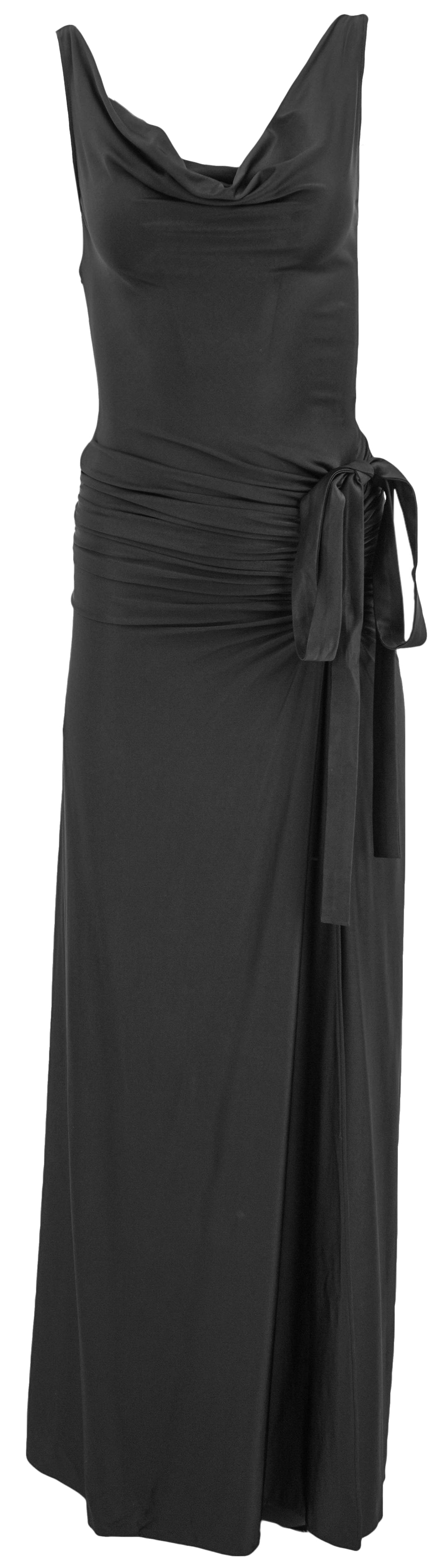 Paco Rabanne Cowl Neck Gown in Black