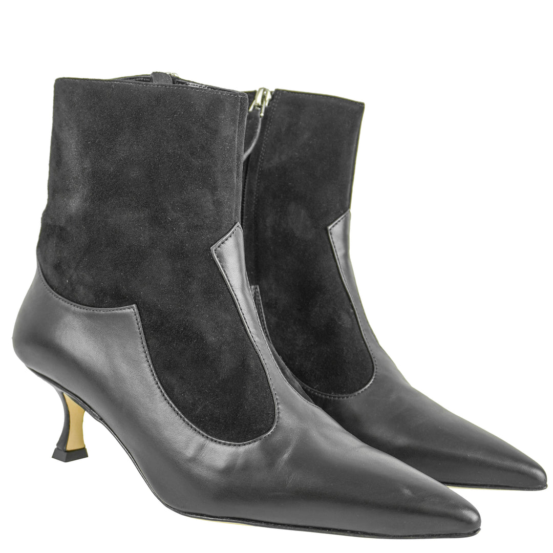 Manolo Blahnik Atalanta Bootie in Black - Discounts on Manolo Blahnik at UAL