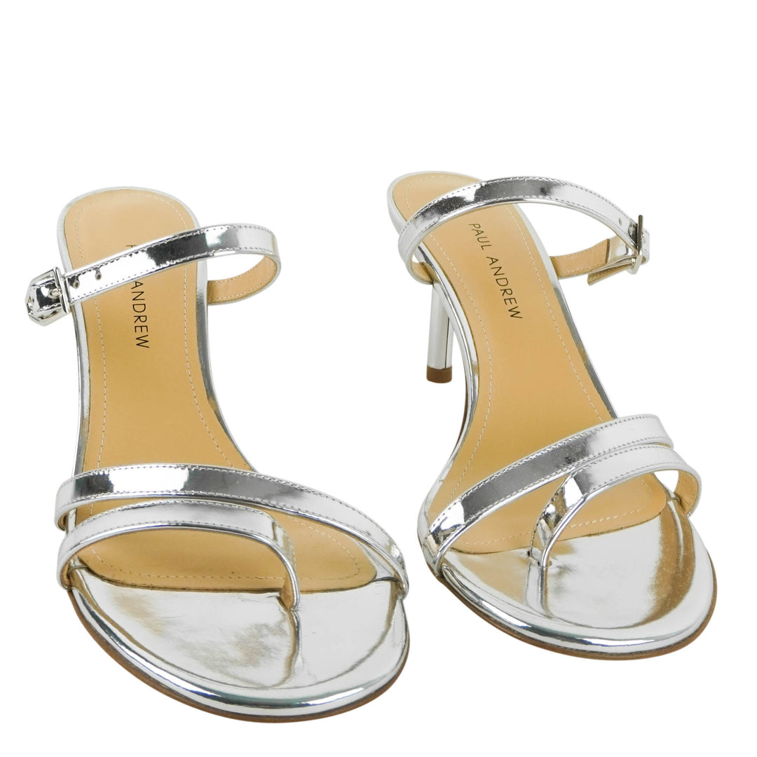 Paul Andrew Spike Sandals in Mirror Silver - Discounts on Paul Andrew at UAL