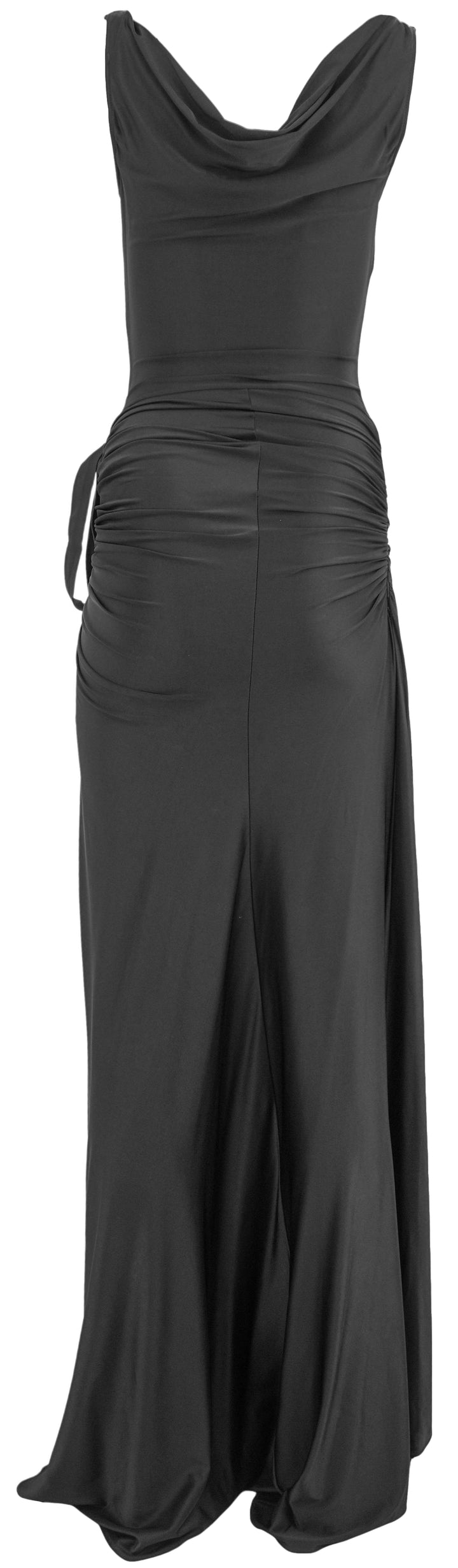 Paco Rabanne Cowl Neck Gown in Black