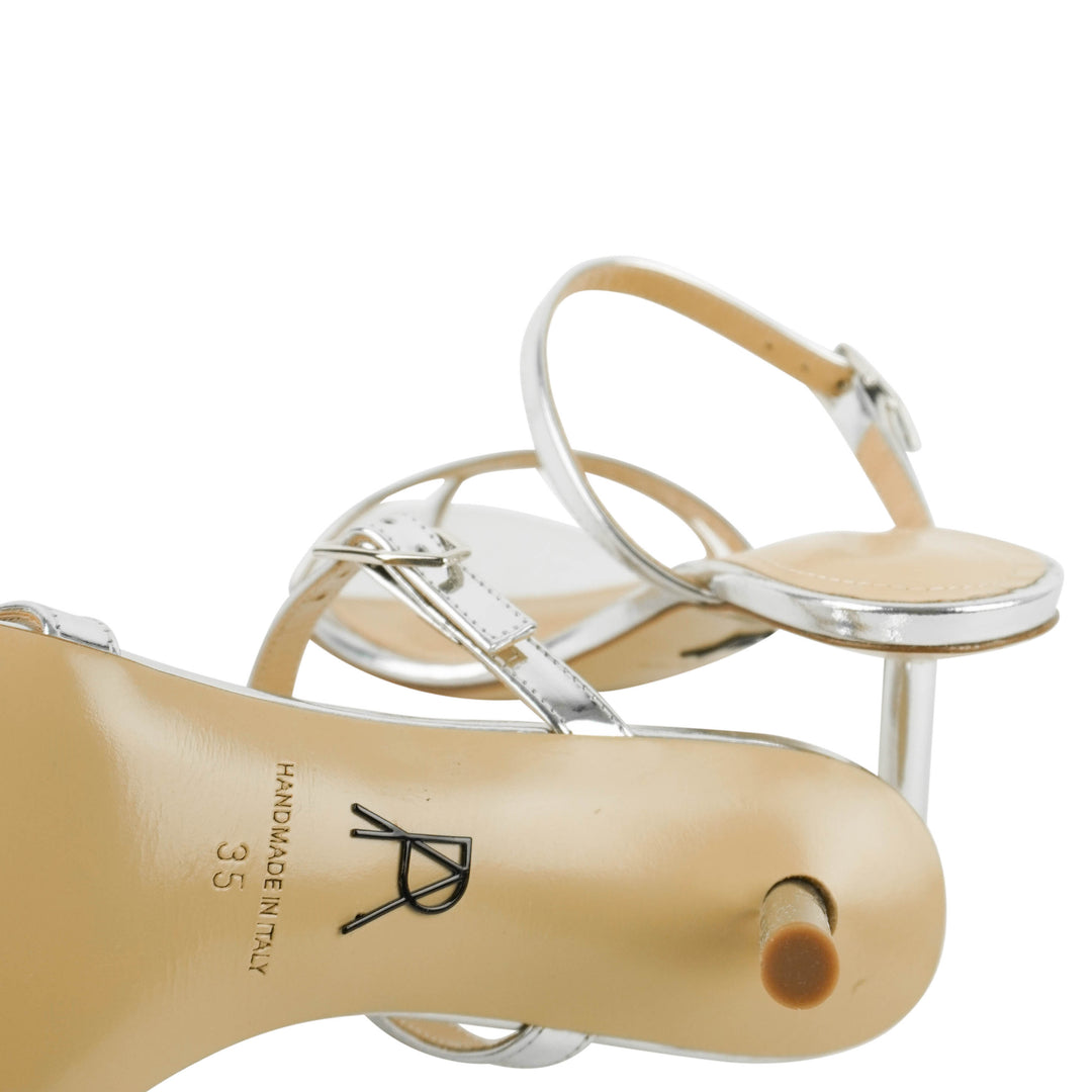 Paul Andrew Spike Sandals in Mirror Silver - Discounts on Paul Andrew at UAL