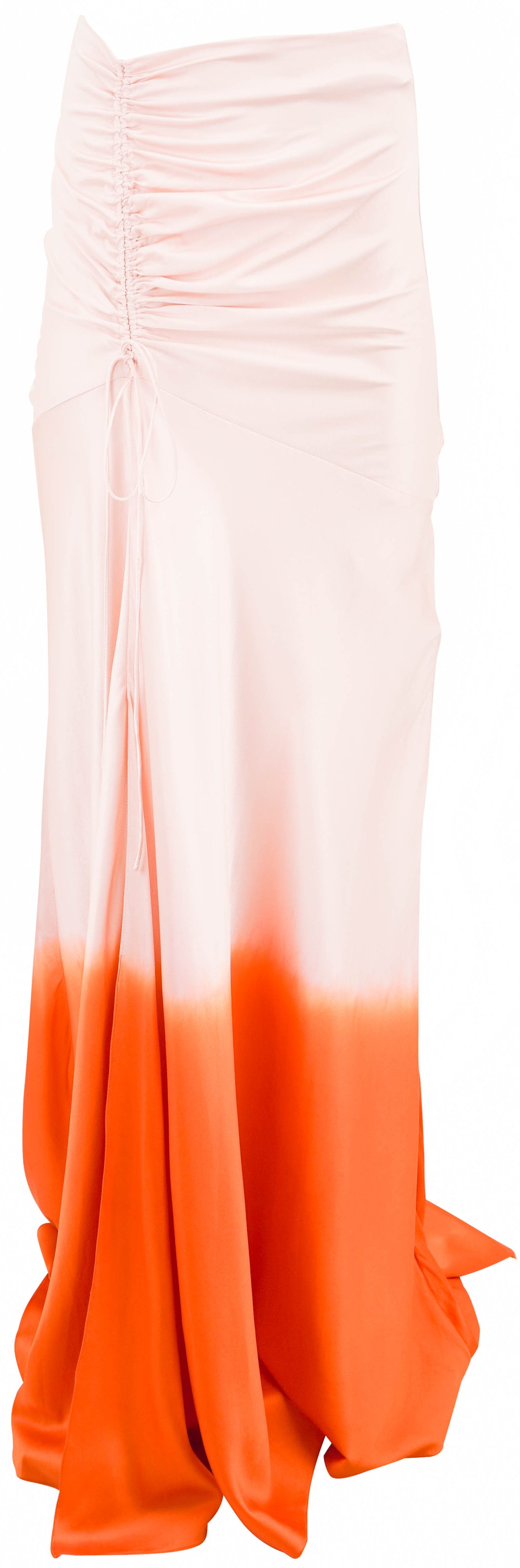 Alejandra Alonso Rojas Silk Ruched Maxi Skirt in Pink and Orange - Discounts on Alejandra Alonso Rojas at UAL