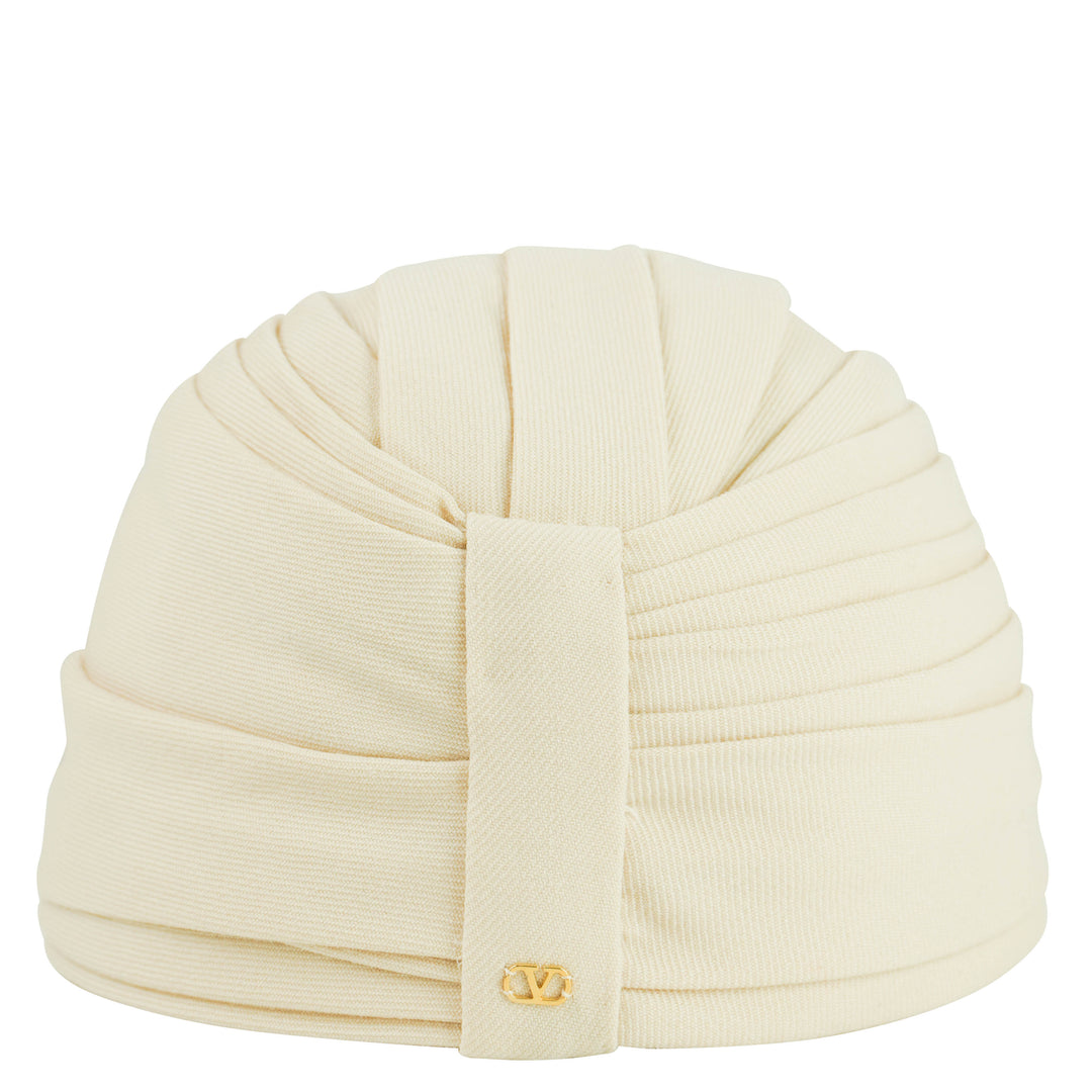 Valentino Turban Hat in Latte