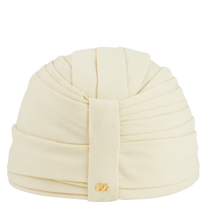 Valentino Turban Hat in Latte