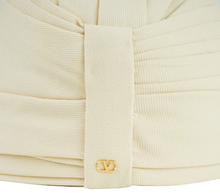 Valentino Turban Hat in Latte