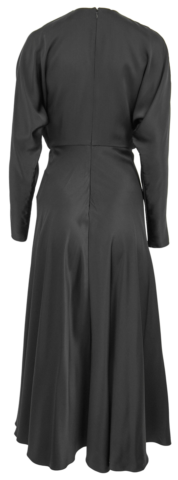 Alejandra Alonso Rojas Tie Front Silk Dress in Black