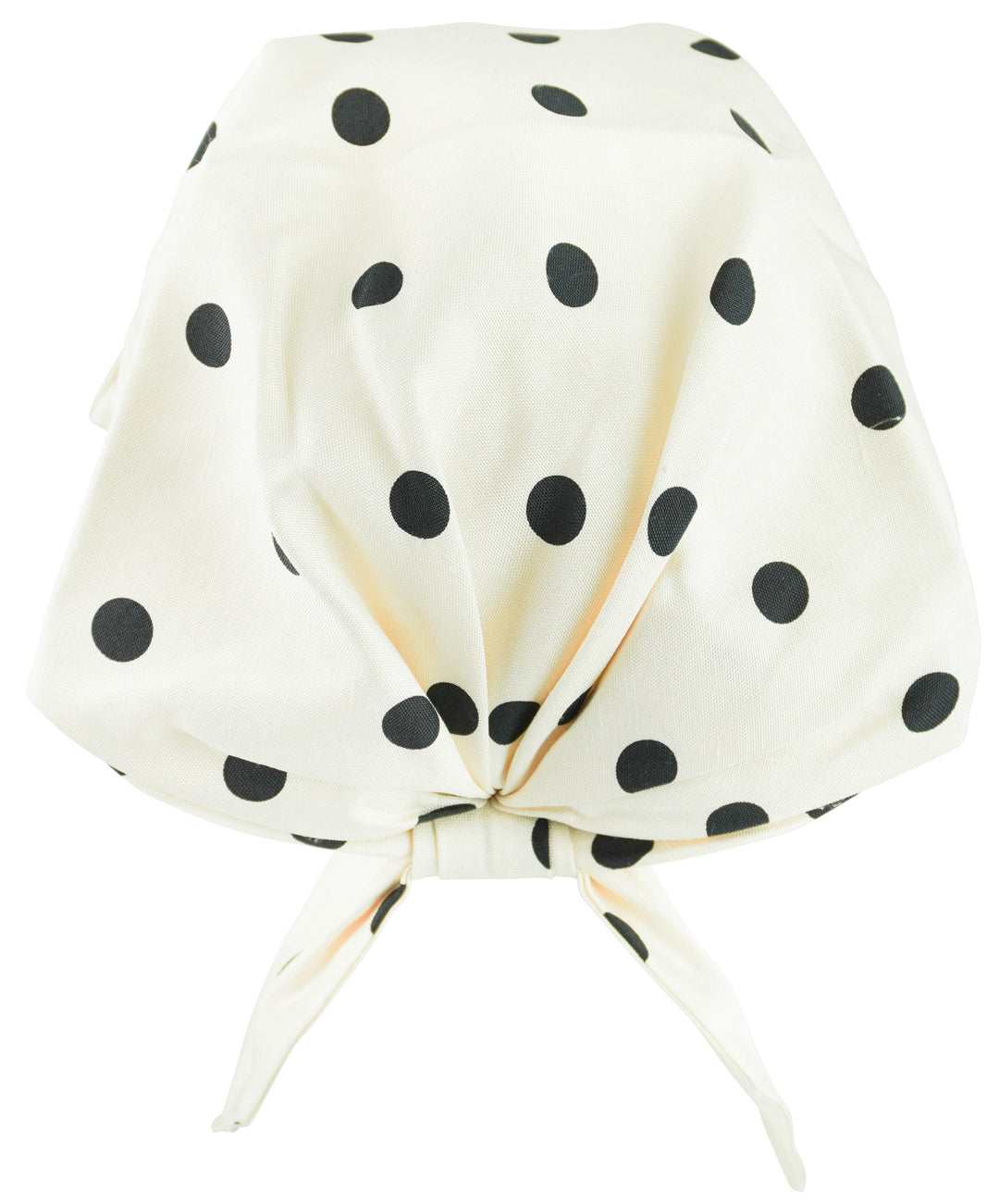 Valentino Dot Pattern Turban Hat in Cream/Black