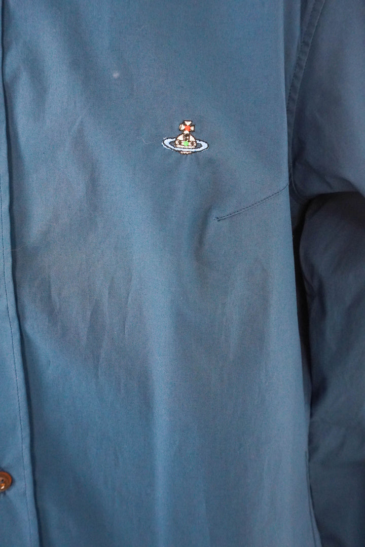 Vivienne Westwood Classic Shirt in Blue - Discounts on Vivienne Westwood at UAL