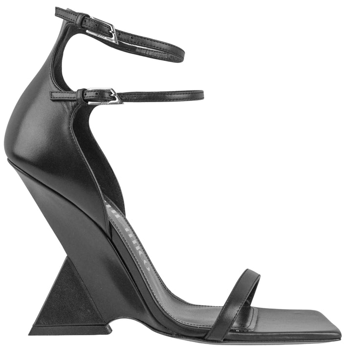 The Attico Grace Ankle Strap Sandal Heels in Black - Discounts on The Attico at UAL