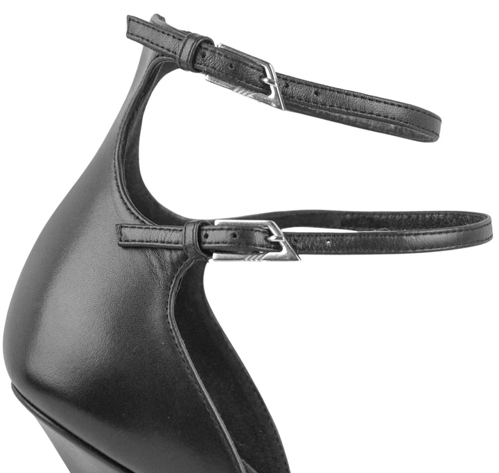 The Attico Grace Ankle Strap Sandal Heels in Black - Discounts on The Attico at UAL