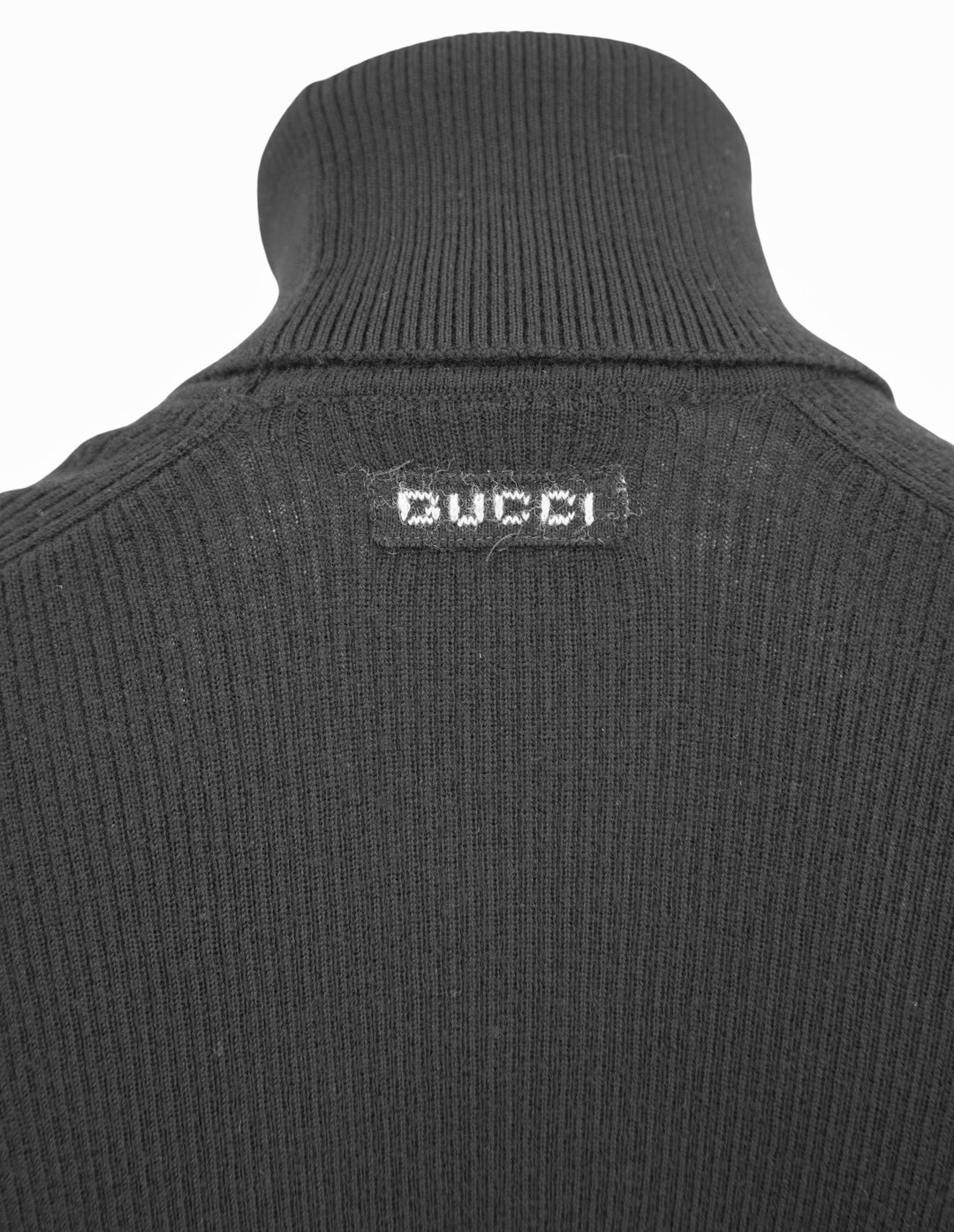 Gucci Ribbed Sweater Dress in Black
