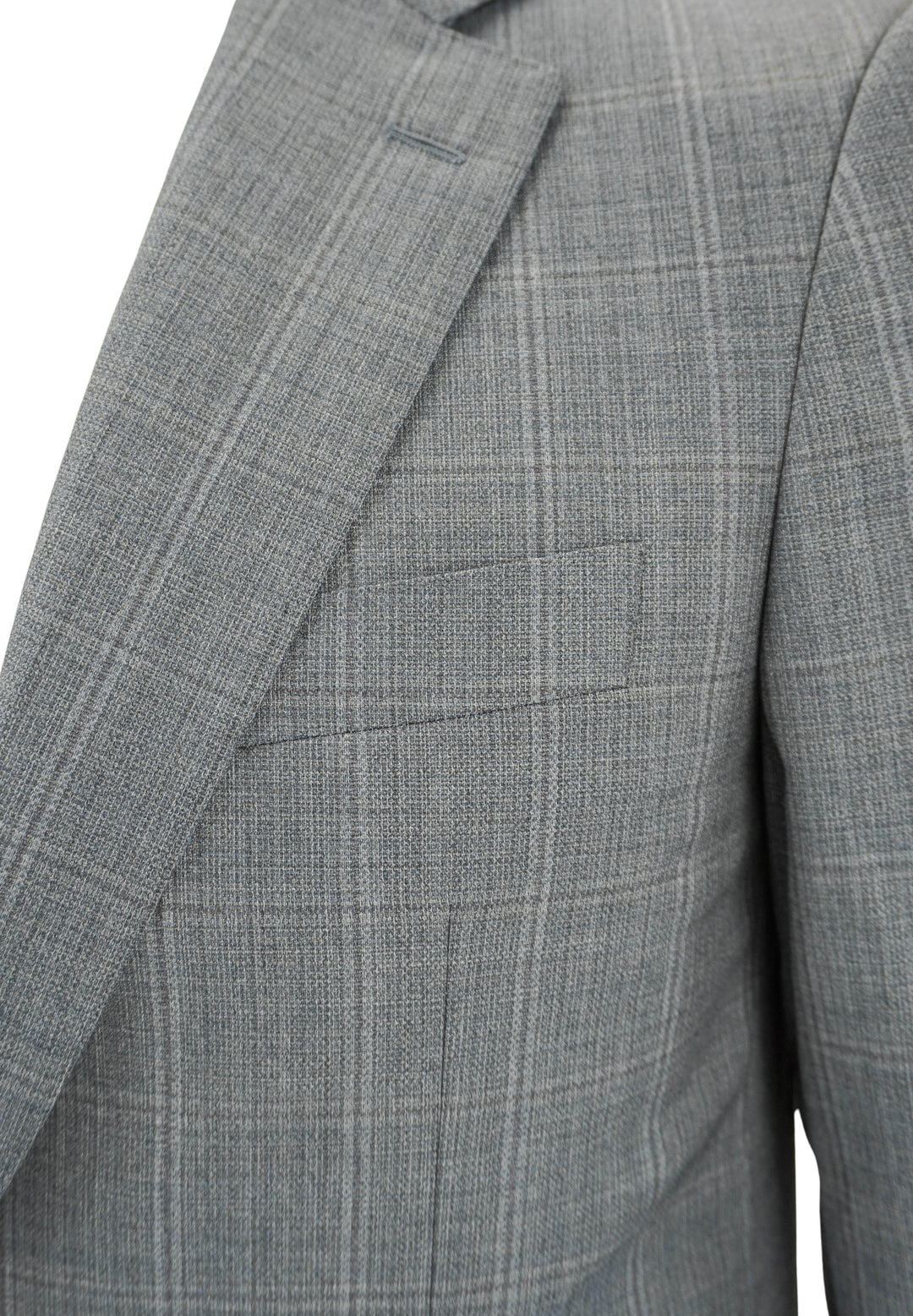 Canali Wool Suit Jacket in Blue Plaid - Discounts on Canali at UAL