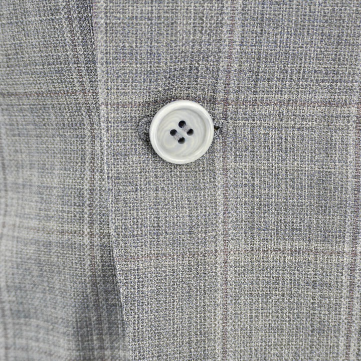 Canali Wool Suit Jacket in Blue Plaid - Discounts on Canali at UAL