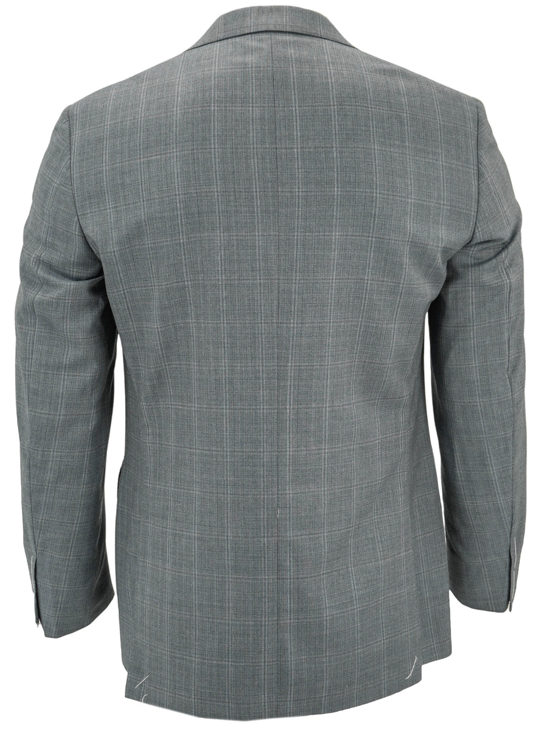 Canali Wool Suit Jacket in Blue Plaid - Discounts on Canali at UAL
