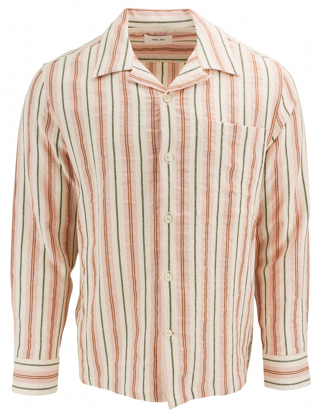 NN. 07 Julio Long Sleeve Shirt in Lotus Multi - Discounts on NN. 07 at UAL